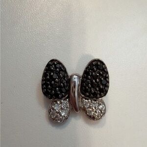 Black and Silver Butterfly Pendant